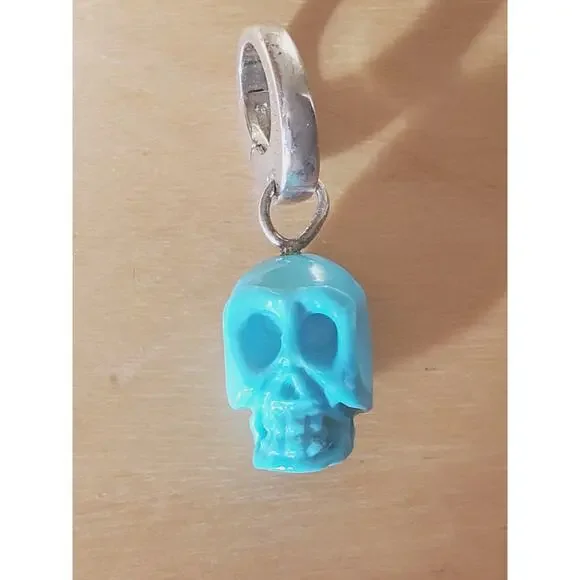 IPPOLITA Turquoise Carved Skull Charm Pendant in Sterling Silver - Picture 2 of 7
